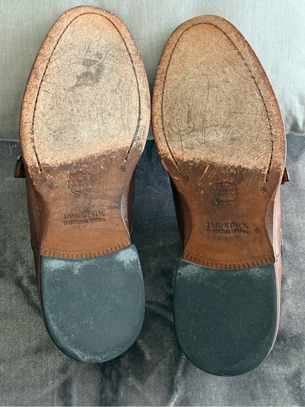 Johnston & Murphy Double Buckle Monk Strap Mens Brown Oxfords Casual Shoes 8.5M